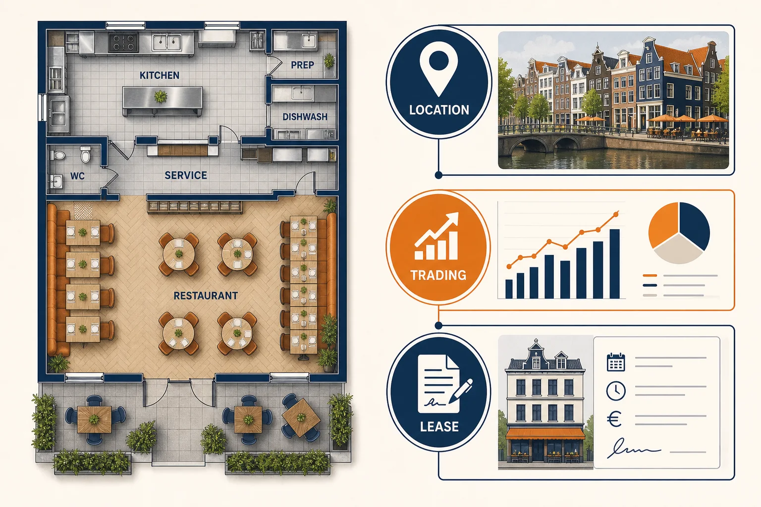 Hospitality valuation visual showing location, trading and lease evidence