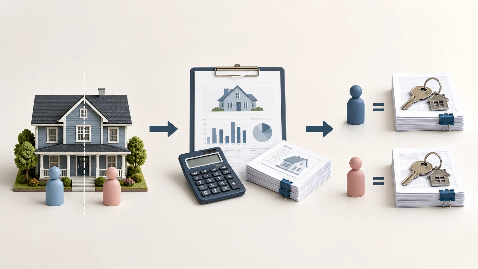 The separation valuation path from a shared home and report to two possible financial decisions